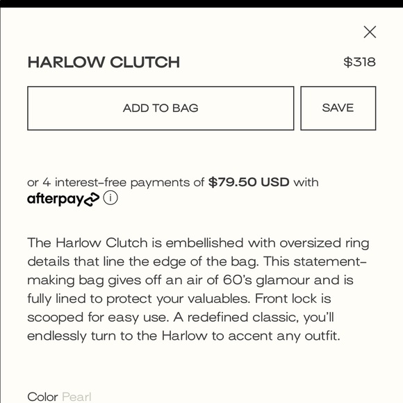 CULT GAIA Harlow Clutch in "Pearl" - Picture 16 of 16